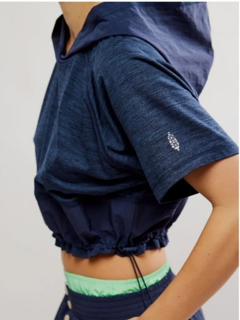 FP Movement Free People On The Move Cropped Hoodie Midnight Navy L - Picture 11 of 13